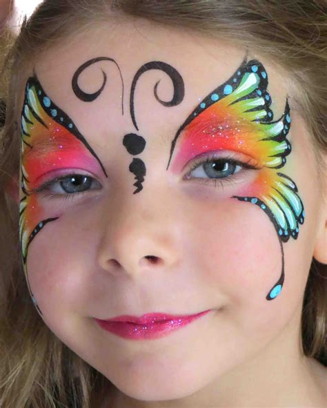 easy butterfly face paint